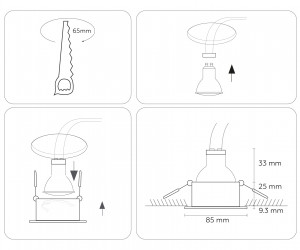 TN1181 BK черный IP44 GU5.3 D85*34