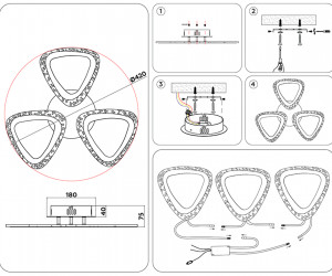 FA4508/3 WH белый 30W 4200K/3000K/6400K D420*75 (ПДУ ИК)