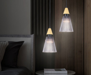 LH58111 BK/LW/SM черный/светлое дерево/дымчатый E14 max 40W D110*1500