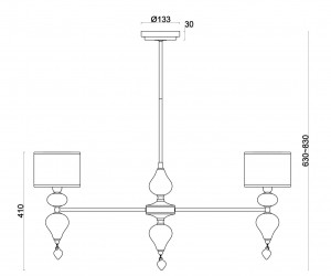 Потолочный светильник Freya FR5369CL-08BS