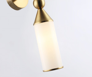 LH55280 BS/FR латунь/белый матовый E14 max 40W 140*80*310