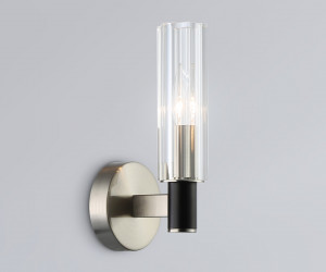 LH55507 SN/BK/CL сатин никель/черный/прозрачный E14 max 40W 120*100*250