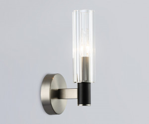 LH55507 SN/BK/CL сатин никель/черный/прозрачный E14 max 40W 120*100*250