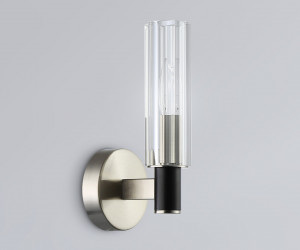 LH55507 SN/BK/CL сатин никель/черный/прозрачный E14 max 40W 120*100*250