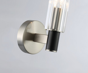 LH55507 SN/BK/CL сатин никель/черный/прозрачный E14 max 40W 120*100*250