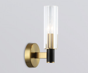 LH55517 BK/BS/CL черный/латунь/прозрачный E14 max 40W 120*100*250