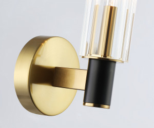 LH55517 BK/BS/CL черный/латунь/прозрачный E14 max 40W 120*100*250