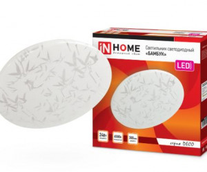 Светильник светодиодный серии DECO 24Вт 230В 6500К 1560лм 300мм БАМБУК IN HOME