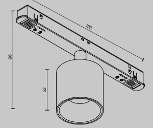Трековый светильник Technical TR132-4-7W-DS-W