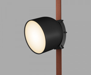 DK5543-BK Поворотный светильник для трека-ремня Belty, серия Spot, со светодиодом, D100*H107мм, 48V DC, 12W, RA90, 120°, 3000K, IP20, черный, алюминий