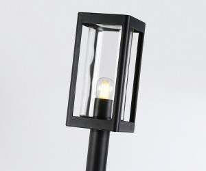 ST2425 BK/CL черный/прозрачный IP54 E27 max 40W 110*110*1000