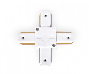 GL7082 WH белый коннектор Х-образный однофазный для соединения трековых шинопроводов