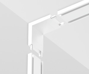 GV1103 WH белый угловой коннектор внутренний для накладного шинопровода IP20 48V 26*26*6