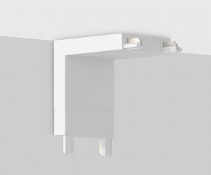 GV1103 WH белый угловой коннектор внутренний для накладного шинопровода IP20 48V 26*26*6