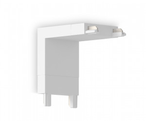 GV1103 WH белый угловой коннектор внутренний для накладного шинопровода IP20 48V 26*26*6