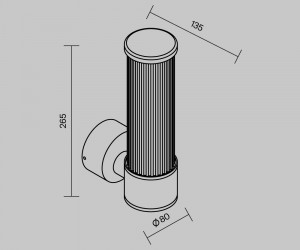 Настенный светильник (бра) Outdoor O593WL-L8B3K