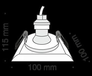 Встраиваемый светильник Technical DL007-1-01-W
