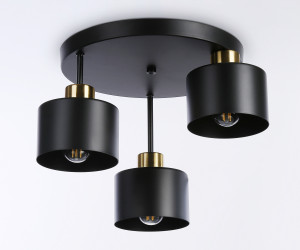 TR8121/3 BK/BS черный/латунь E27*3 max 40W D370*265