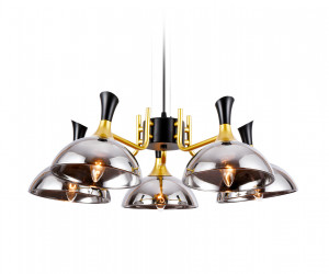 TR9082/5 BK/GD/SM черный/золото/дымчатый E27/5 max 40W D750*750