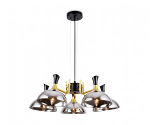 TR9082/5 BK/GD/SM черный/золото/дымчатый E27/5 max 40W D750*750