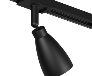 DK6050-BK Трековый светильник IP 20, 15 Вт, GU10, черный, алюминий, пластик