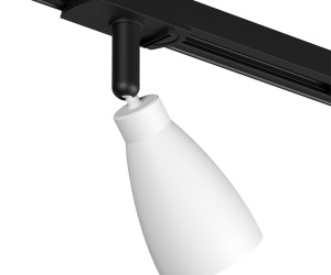 DK6050-BW+BK Трековый светильник IP 20, 15 Вт, GU10, черный с белым, алюминий, пластик