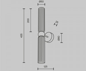 Настенный светильник (бра) Maytoni MOD302WL-02W1