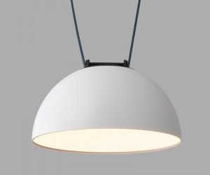 DK5561-WH+BK Cветильник для трека-ремня Belty, серия Flow, со светодиодом, D220*H117мм, 48V DC, 24W, RA90, 120°, 3000K, IP20, белый с черным, алюминий