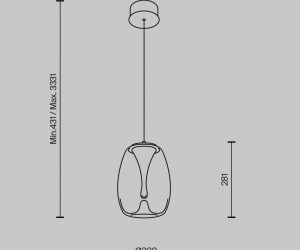 Подвесной светильник Maytoni MOD282PL-L8G3K