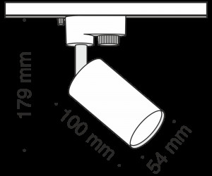 Трековый светильник Technical TR002-1-GU10-W