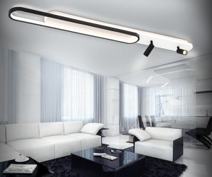 FL5111/2+2 WH/BK белый/черный 92W 3000K/4200K/6400K+4200K 1200*120*110 (ПДУ ИК)