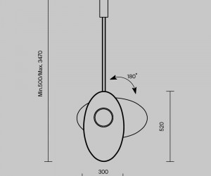 Подвесной светильник Maytoni MOD396PL-L10BL3K