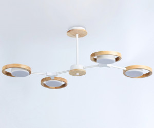 FL51609/4 WH/LW белый/светлое дерево 3000K/4200K/6400K 28W 825*530*285 (Без ПДУ)