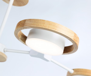 FL51609/4 WH/LW белый/светлое дерево 3000K/4200K/6400K 28W 825*530*285 (Без ПДУ)