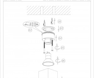 DK2009-CH Светильник накладной IP 20, 50 Вт, GU10, коричневый, алюминий