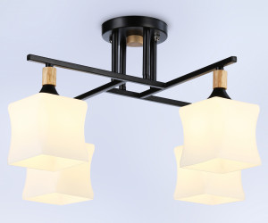 TR9497/4 BK/FR черный/белый матовый E27/4 max 40W D495*280