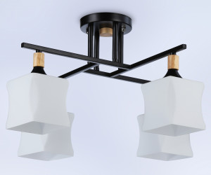 TR9497/4 BK/FR черный/белый матовый E27/4 max 40W D495*280