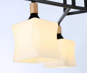 TR9497/4 BK/FR черный/белый матовый E27/4 max 40W D495*280