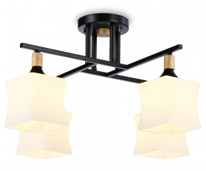 TR9497/4 BK/FR черный/белый матовый E27/4 max 40W D495*280