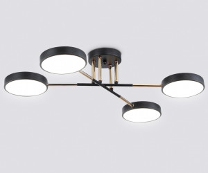 FL516332/4 BK/FGD черный/золото 72W 3000-6000K 610*410*140 (без ПДУ)