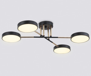 FL516332/4 BK/FGD черный/золото 72W 3000-6000K 610*410*140 (без ПДУ)