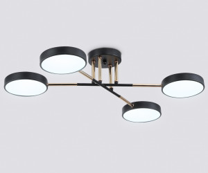 FL516332/4 BK/FGD черный/золото 72W 3000-6000K 610*410*140 (без ПДУ)