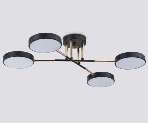 FL516332/4 BK/FGD черный/золото 72W 3000-6000K 610*410*140 (без ПДУ)