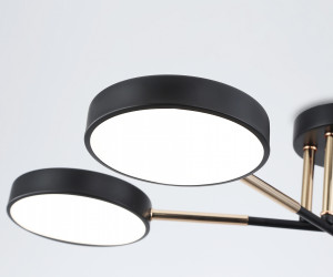 FL516332/4 BK/FGD черный/золото 72W 3000-6000K 610*410*140 (без ПДУ)