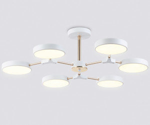 FL516333/6 WH/FGD белый/золото 108W 3000-6000K D780*210 (без ПДУ)