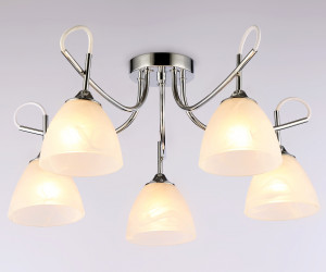 TR3042/5 CH/FR хром/белый матовый E27/5 max 40W D580*275