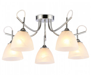 TR3042/5 CH/FR хром/белый матовый E27/5 max 40W D580*275