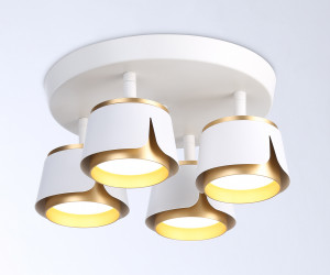 TN71241/4 WH/GD белый/золото GX53/4 D250*147