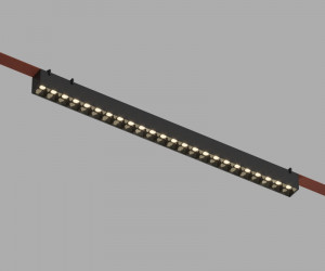 DK5573-BK Cветильник для трека-ремня Belty, серия Grill, со светодиодом, L642*W40*H45мм, 48V DC, 24W, RA90, 24°, 3000K, IP20, черный, алюминий