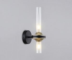 LH55355/2 BK/CGD/CL черный/золото/прозрачный G9/2 max 30W 150*100*320